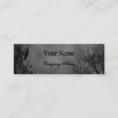 Haunted Sky met Ravens en QR-code Custom Mini Visitekaartje (Voorkant)