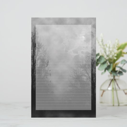 Haunted Sky Note-papier bekleed Briefpapier (Staand voorkant)