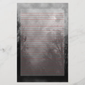 Haunted Sky Stationery Red Line Briefpapier (Voorkant)