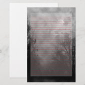 Haunted Sky Stationery Red Line Briefpapier (Voorkant / Achterkant)