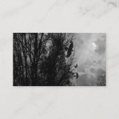 Haunted Sky Zwart Wit Rood Aangepaste Plaats Kaart Plaatskaartje (Achterkant)