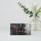 Haunted Sky Zwart Wit Rood Aangepaste Plaats Kaart Plaatskaartje (Staand voorkant)