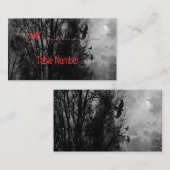 Haunted Sky Zwart Wit Rood Aangepaste Plaats Kaart Plaatskaartje (Voorkant / Achterkant)