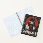 Haunted Snowman met rode sjaal | Donkere winter Notitieboek (Binnen)