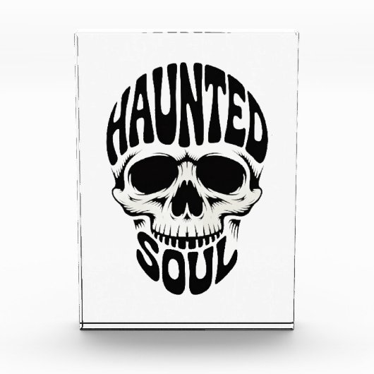 Haunted Soul Skull Typography Fotoblokken (Voorkant)