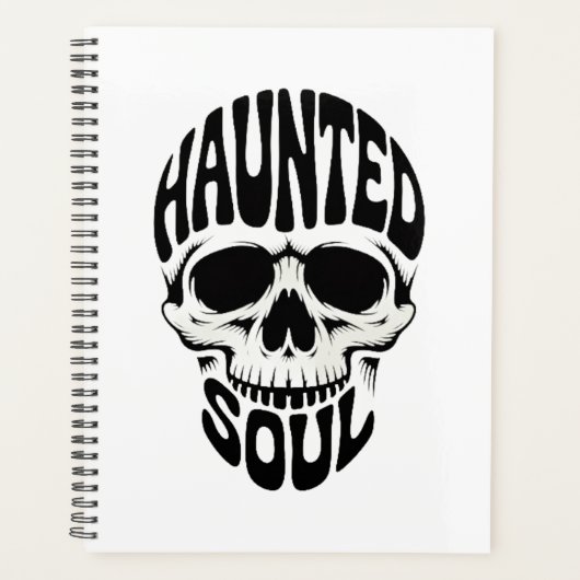 Haunted Soul Skull Typography Planner (Voorkant)