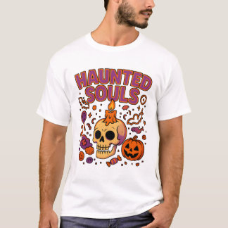 Haunted Souls Halloween kleding Schattige Unisex T-shirt