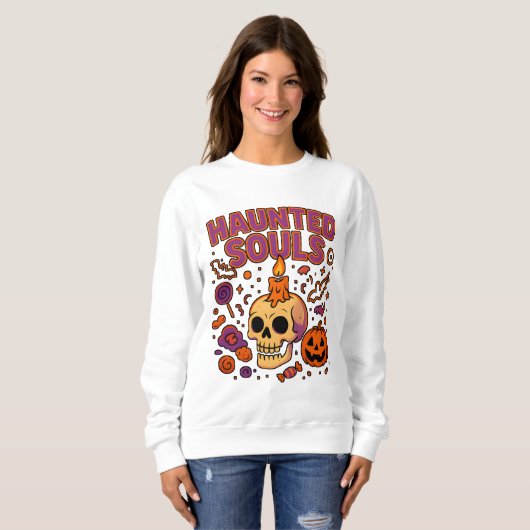 Haunted Souls Halloween kleding Schattige Unisex Trui (Voorkant volledig)