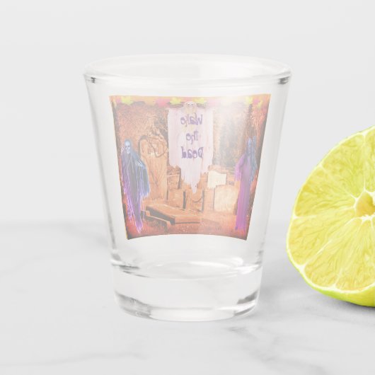 Haunted Spirits Halloween Shot Glas (Achterkant)
