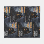 Haunted Squirrel Peak Fleece Deken (Voorkant (Horizontaal))