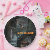 Haunted Staircase Halloween Papieren Bordje (Feest)