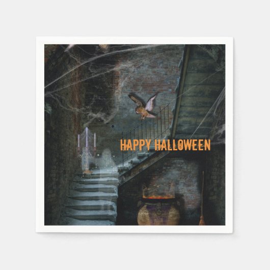 Haunted Staircase Halloween Servet (Voorkant)