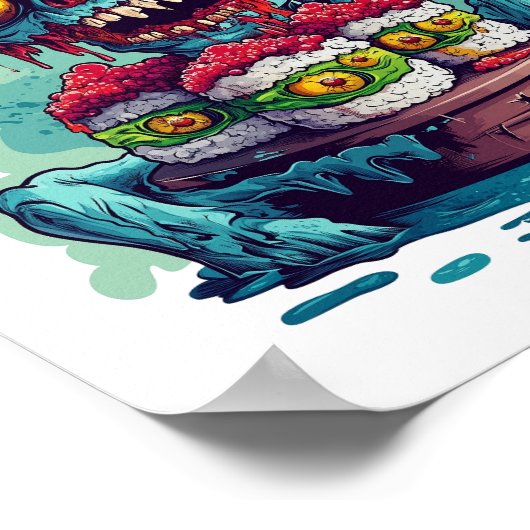 Haunted Sushi Chef Poster (Hoek)