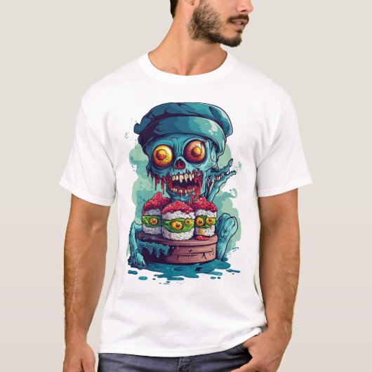 Haunted Sushi Chef T-shirt (Voorkant)