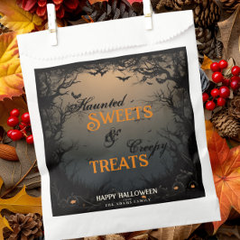 Haunted Sweets & Creepy Treats Donkere Halloween Bedankzakje