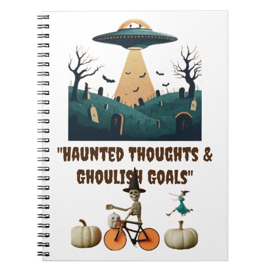 "Haunted Thoughts & Ghoulish Goals" notitieboek (Voorkant)