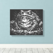 Haunted Toad Sigil door BurnsInHell Canvas Afdruk (Insitu (Houten vloer))