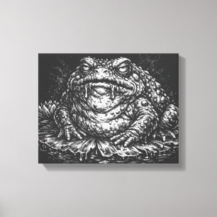 Haunted Toad Sigil door BurnsInHell Canvas Afdruk
