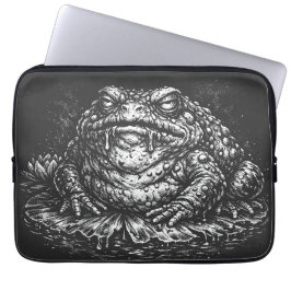 Haunted Toad Sigil door BurnsInHell Laptop Sleeve