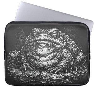 Haunted Toad Sigil door BurnsInHell Laptop Sleeve