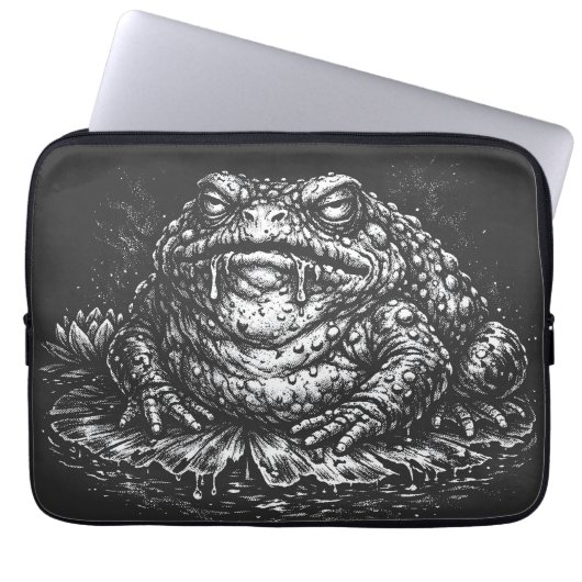 Haunted Toad Sigil door BurnsInHell Laptop Sleeve (Voorkant)