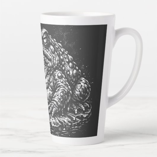 Haunted Toad Sigil door BurnsInHell Latte Mok (Rechts)