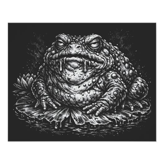 Haunted Toad Sigil door BurnsInHell Perfect Poster (Voorkant)
