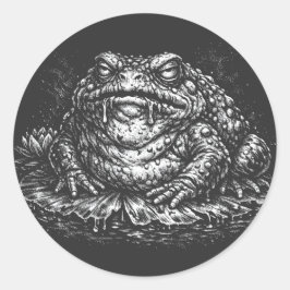 Haunted Toad Sigil door BurnsInHell Ronde Sticker