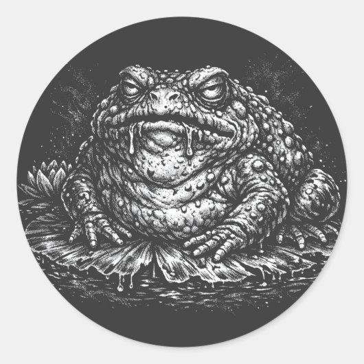 Haunted Toad Sigil door BurnsInHell Ronde Sticker (Voorkant)
