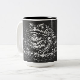Haunted Toad Sigil door BurnsInHell Tweekleurige Koffiemok
