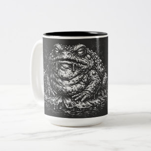 Haunted Toad Sigil door BurnsInHell Tweekleurige Koffiemok