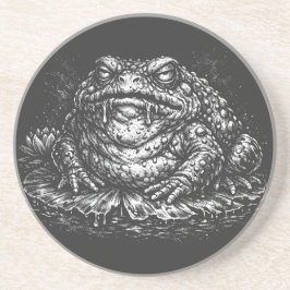 Haunted Toad Sigil door BurnsInHell Zandsteen Onderzetter