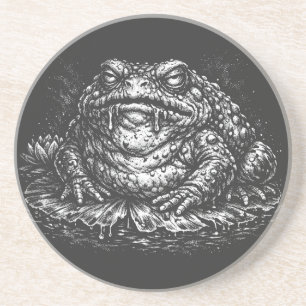 Haunted Toad Sigil door BurnsInHell Zandsteen Onderzetter