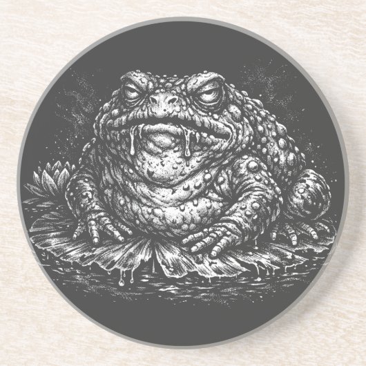Haunted Toad Sigil door BurnsInHell Zandsteen Onderzetter (Voorkant)