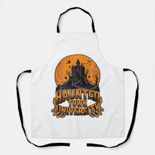 Haunted Town University Vintage Halloween T-shirt Schort