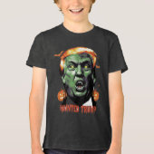 Haunted Trump Tri-Blend Shirt (Voorkant)