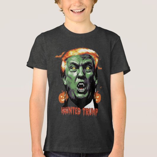 Haunted Trump Tri-Blend Shirt (Voorkant)