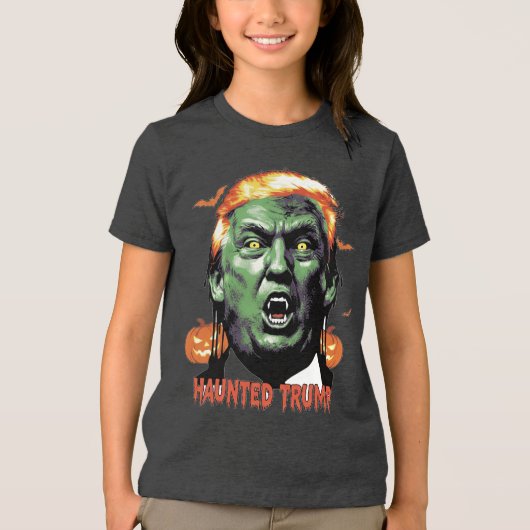Haunted Trump Tri-Blend Shirt (Voorkant)