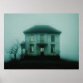 Haunted Victorian Mansion Foggy Atmospheric Horror Poster (Voorkant)