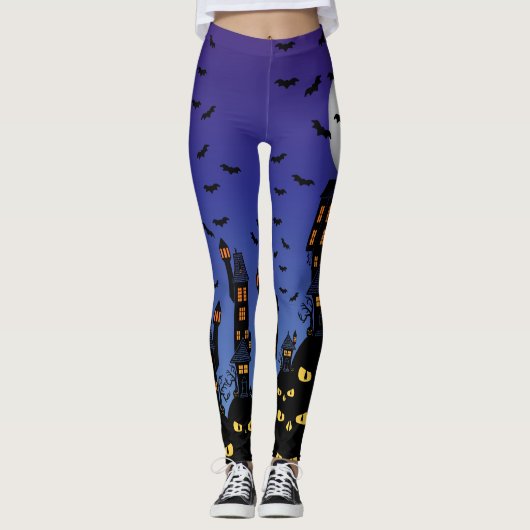 Haunted Vilage Leggings (Voorkant)