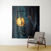 Haunted Village Halloween Achtergrond Wandkleed (In situ)