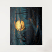 Haunted Village Halloween Achtergrond Wandkleed (Voorkant)