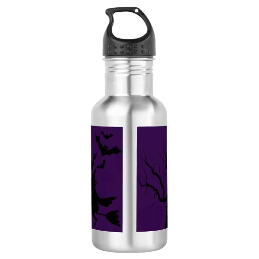Haunted Witch Castle - Spooky Halloween Waterfles (Achterkant)