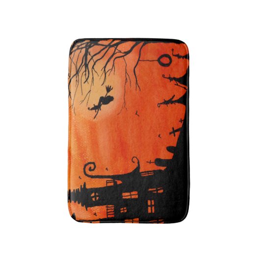 Haunted Witch House Badmat (Voorkant Verticaal)
