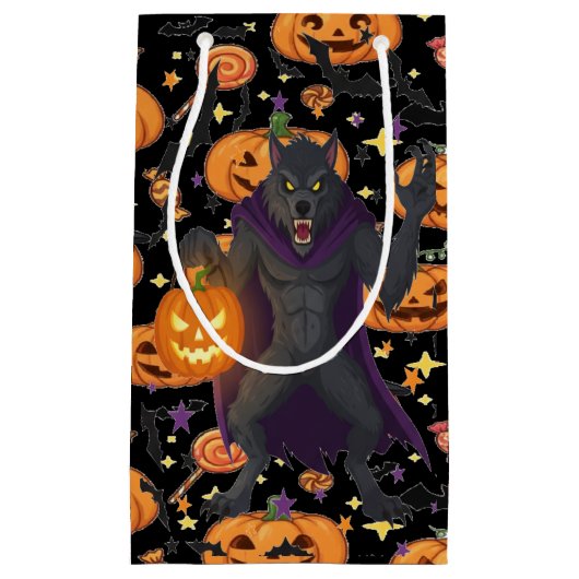 Haunted Wolf Pack Halloween Night Klein Cadeauzakje (Voorkant)
