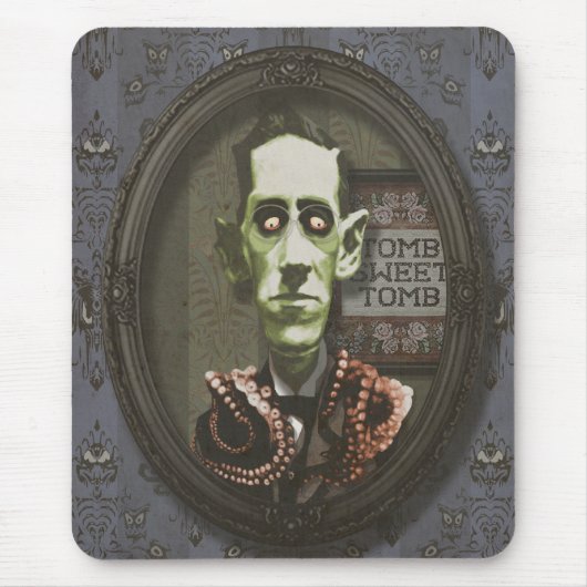 Haunted Zombie HP Lovecraft Mousepad Muismat (Voorkant)