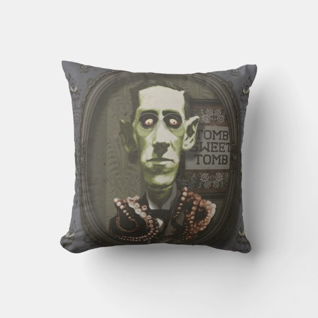 Haunted Zombie HP Lovecraft Pillow Kussen (Voorkant)