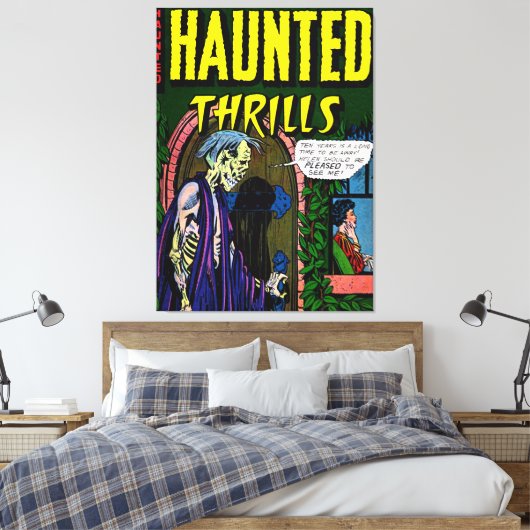 Haunted Zombie Husband Horror  Comics Canvas Afdruk (Insitu (Slaapkamer))