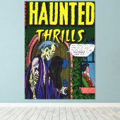Haunted Zombie Husband Horror Comics Canvas Afdruk (Insitu (Houten vloer))