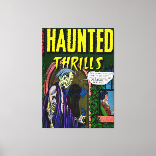 Haunted Zombie Husband Horror  Comics Canvas Afdruk